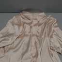 Ekouaer Satin Nightgown for Women Button Down Silk Sleepshirts Sexy V Neck Night Gown Long Sleeve Night Shirts 3XL (Champagne)