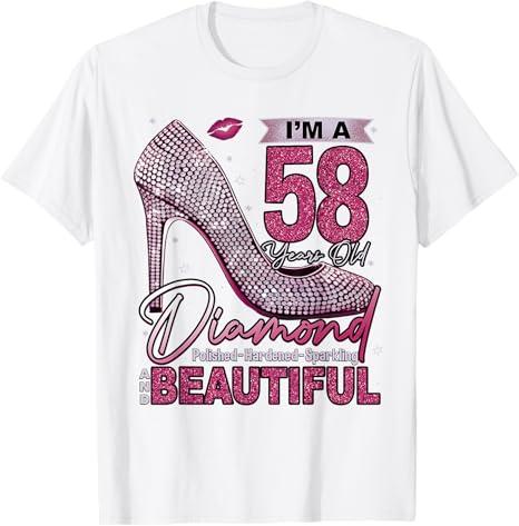 I'm A 58 Years Old Diamond, 58 and Fabulous 58th Birthday T-Shirt