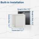Neodrain Shower Niche, Insert Bathroom Storage Shower Shelf, Stainless Steel Recessed Wall Niche No Tiled Recessed Cabinet Waterproof for Shower Storage(White,12"x12")
