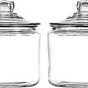 Anchor Hocking Heritage Hill 3 Quart Glass Jar with Lid, Set of 2 (3 Quart, Set of 2)