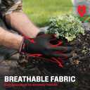 NoCry Gardening Gloves for Men with Strong Grip and Touchscreen Tips  Breathable Rubber Coated Garden Gloves with Superior Dexterity  Snug-Fitting Yard Gloves for Men or Lawn Gloves Men (Large, Black & Grey)