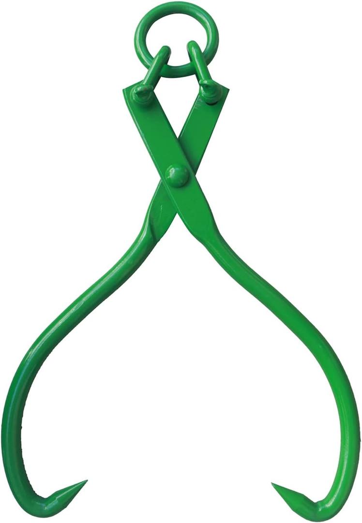 Timber Claw Hook, 25 in - Log Lifting Tongs Heavy Duty Grapple Timber Claw, Lumber Skidding Tongs Logging Grabber 25" Jaw Opening