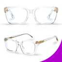 VISOONE Progressive Multifocal Reading Glasses Spring Hinge Blue Light Blocking for Women and Men readers 2.5x