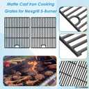 Replacement Parts Kit for Nexgrill 5-Burner 720-0888 720-0888N 720-0888A, 4-Burner 720-0830H 720-0830, Cooking Grate, Grill Heat Shield and Burner Kit for Nexgrill Replacement Parts