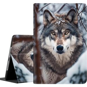 Case for iPad 10.2 Case 2021 iPad 9th Gen / 2020 iPad 8th Gen / 2019 iPad 7th Gen, Durable Shockproof Protective Cover for 10.2"Snow Wolf