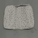 Floral Makeup Bag, Small Cosmetic Bag for Women Girls, Cute Cotton Makeup Bag, Quilted Makeup Bags, Flower Travel Toiletry Organizer Bag(White Cherry)