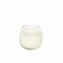 HD 6oz Iridescent Short Rounded Glass Candle White