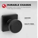 Kwikset Maven Interior Passage Door Knob, Square Handle for Closet and Hallway Doors, Non-Locking Doorknob in Matte Black, with Microban Protection