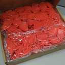 IPOPU 100pcs Red Foam Rose Artificial Flower Bulk with Crystal 3in Real Looking Stemless Fake Roses for DIY Craft Wedding Bouquets Wall Decoration Bridal Shower Arrangement Home Decorations(Red)