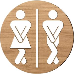 Jetec Restroom Sign Half Bathroom Decor Funny Bathroom Signs Bathroom Shelf Decor for Rustic Farmhouse Women Gender Home