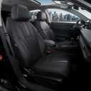Custom Fit Seat Covers for Honda Accord 2023-2026, Fits 23-24 EX, 25-26 SE, 23-26 Sport Hybrid/EX-L Hybrid/Sport-L Hybrid/Touring Hybrid, PU Leather, Waterproof, Airbag Safe (Pure Black)