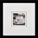 Yaetm 10x10 Square Picture Frame Matted to 4x4, Double Floating Ivory Mats, Black Photo Frame with Polished Tempered Glass for Wall Gallery, Home and Office, Wall Mounting, Single, Black