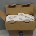 MIULEE Natural White Linen Curtains 84 Inch Long for Bedroom Living Room, Soft Thick Linen Textured Window Drapes Semi Sheer Light Filtering Rod Pocket Back Tab Neutral Farmhouse Cream Ivory 2 Panels