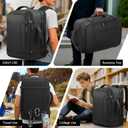 Ample Space Travel Backpack with LifetimeWarranty,Expandable Carry on Backpack with USB Cable Port,Fits 17.3"Laptop Notebook,Water Resistant Weekender Backpack Business Trips,Daily Travel,Black