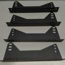 Yuleimy Universal Bucket Seat Mounting Bracket Kit (4-Pack) - Heavy Duty L-Shape Side Mount Brackets for FRP/Carbon Fiber Racing Seats, Black Powder Coated with Anti-Rust Technology