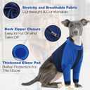 LeLePet Dog Recovery Suit for Front Legs, Dog Sleeve to Stop Licking, Elbow Protector for Leg Injuries Shoulder Wounds After Surgery Male Female,Zippered Long-Sleeved Shirt Cone Alternative(3XL)