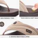 ONCAI Orthopedic Flip Flops Women with Arch Support Ladies Orthotic Recovery Sandals 2025 Comfortable Plantar Fasciitis Slip On Walking Sandal for Womans Indoor Casual Summer Brown Size 6