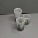 Wondise Flickering Flameless Pillar Candles with Timer, Battery Operated Real Wax Warm Light Christmas Tree Pine Tree Decal Candle for Home Decoration Christmas Gifts, Set of 3(D3 x H4/5/6 Inch)