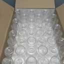 DECADORN Clear Stemless Champagne Flutes Plastic 48 Pack - 9oz Plastic Champagne Glasses - Durable and Sturdy Mimosa Glasses For Parties - Shatterproof, Recyclable, BPA-Free, Smooth Rims.