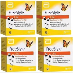 Blood Glucose Test Strips  50 Count (Pack of 4)  Total 200 Strips ***Bulk Discount***