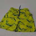UMELOK Boys Swim Trunks with Compression Liner Toddler Swimsuit (2T, Neon Shark)