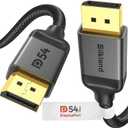 Silkland 54Gbps DisplayPort Cable 2.1 [VESA Certified], DP 2.1 Cable [16K30Hz, 8K120Hz, 4K240Hz 165Hz 144Hz] HDR, HDCP DSC 1.2a, Compatible FreeSync G-Sync Gaming Monitor 5090 7900XTX, 6.6FT