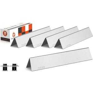 SUS304 Stainless Steel 17.5" Flavorizer Bars for Weber Genesis 300 Series with Front Control, Grill Parts for Weber Genesis E310 E320 E330 S310 S320 S330, Heat Plate Replacement 7620 7621, 5 Pack