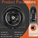 4.00-6" Tire Flat Free 13" x 3.5" (1Pcs) Universal Solid Wheelbarrow Tire with 5/8" and 3/4" Bearings 1.77 Hub Centered, for 4.00-6, 3.50/2.50-8, Wheelbarrow Wheels