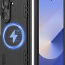 Nillkin for Samsung Galaxy Z Fold 6 Magnetic Case with Screen Protector, [Compatible with MagSafe][Hinge Protection] Frosted Texture Slim Fit Protective Phone Case for Galaxy Z Fold 6 Case Black