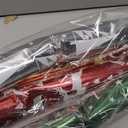 WRAPAHOLIC 30 Inch Christmas Wrapping Paper Roll - Jumbo Roll Red Green Gold and Silver Snowflakes Trees Holiday Collection with Metallic Foil Shine - 4 Rolls - 30 Inch x 120 Inch Per Roll