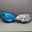 Headlight Compatible with Chevy Equinox 2010 2011 2012 2013 2014 2015 Chevrolet Equinox Halogen Type Projector Clear Lens Chrome Housing Amber Reflector Headlamp Replacement Pair