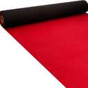 Boao 33 x 2.3 ft Neoprene Carpet Runner Reusable Plastic Floor Runner Non Slip Rubber Backed Rugs for Hallway Aisle Carpet Roll for Wedding Party Decor Prom Business Outdoor(Red)