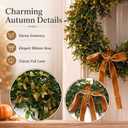 Dingion 2 Pack 20 Inch Fall Wreath for Front Door Boxwood Wreath with Bow