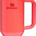 STANLEY Quencher H2.0 Tumbler with Handle and Straw 40 oz | Flowstate 3-Position Lid | Cup Holder Compatible for Travel | Insulated Stainless Steel Cup | BPA-Free | Hot Coral