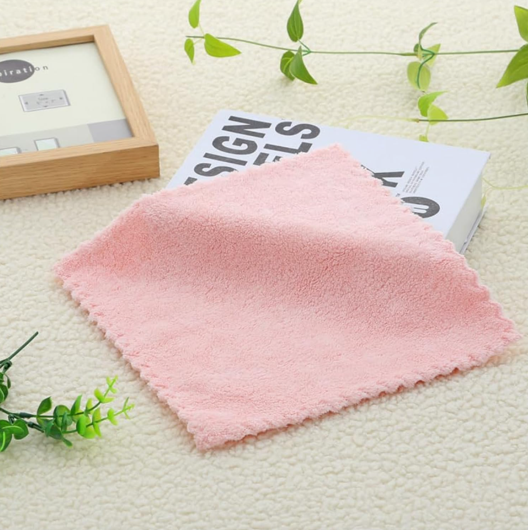 10pcs Makeup Remover Towels Soft Facial Cleansing Cloths Square Face Towels for Women Girls Travel Size