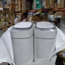 ELPHECO Slim Bathroom Trash Can with Lid, 2.5 Gallon Automatic Adsorption Garbage Can, Narrow Sensor Trash Bin, Slim Waterproof Garbage Can, Smart Waste Bin for Narrow Space(Bag Self-Absorbing), 2 packs