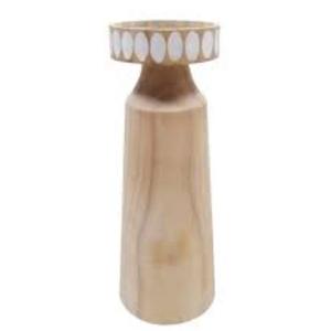 10inc Wood Candle Holder
