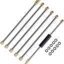Milisten 6pcs High Pressure Washer Gutter Rod Extension Professional Gutter Attachment for Car Washing Quick Connect Design