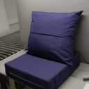 IASEAHK Outdoor Seat Cushion Set, Waterproof & Fade Resistant Patio Chair Cushions, Outdoors Cushion for Patio Furniture, 24 x 24 x 4 Inch, Outdoor Couch Cushions with Handle and Ties, Navy Blue