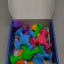 Toddlers Suction Cup Bath Toys: 12 Pcs Sensory Suction Bath Toys for Toddler, Kids Suction Fidget Toys Suction Cup Toys for Windows Travel