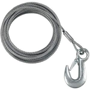 Fulton WC325 0100 Galvanized Steel Boat Winch Cable with Hook, 3/16 Inch x 25 Foot, 4,200 lbs. Breaking Strength