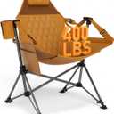 TIMBER RIDGE Hammock Camping Chair, Oversized Swinging Hammock Chair with Adjustable Back and Seat for Outdoor Lawn, Sports, Supports 400lbs, Orange