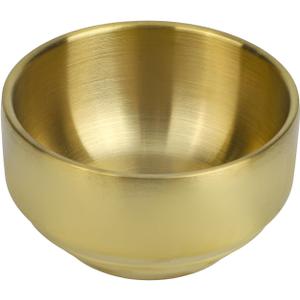 Paper Clip Holder Container & Organizer Dispenser,Stainless Steel Desk Storage Bowl Desktop Decor Office Accessories for Binder Clips Bobby Pins Thumbtacks Jewelry (Golden)