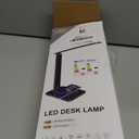 White crown LED Desk Lamp with 15W Wireless Charger & USB Port, Dimmable Table Lamp with 5 Lighting Modes, Sensitive Touch Control, Foldable & Portable Desk Light for Home, Office, Bedroom, Reading (Pro)