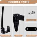 4 Pcs Garage Door Banner Clamps Christmas Garage Door Backdrop Installation Clips Large Banner Cover Hanging Hooks for Christmas Halloween Garage Door Decorations (4, Black)