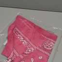 2 Pcs Bandanas Paisley Cowboy Polyester Bandanas Bulk Multi Purpose Headband for Men Women Party Costume (Hot Pink)