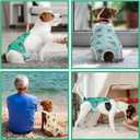 Jollywoods 3 Pack Washable Female Dog Diaper Onesie Sanitary Pantie with Adjustable Suspender, Reusable Fixed Doggie Diapers, Super Absorbent Leakproof for Dog in Heat Cycle, Medium
