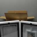 MUYE 11x14 Floating Frames Set of 2,Double Glass Picture Frame Display Any Size Photo up to 11x14,Wall Mount or Tabletop Standing,Black