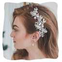 Evild Wedding Hair Clips Silver Rhinestone Bridal Headpiece Prom Hair Accessories for Women