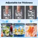 GSEICE Ice Maker Machine 80lbs/24H with 12lbs Ice Storage Capacity | 32Pcs Clear Ice Cubes Ready in 10mins, Ice Makers Countertop with LED Display, 24H Timer, Self-Cleaning, ETL